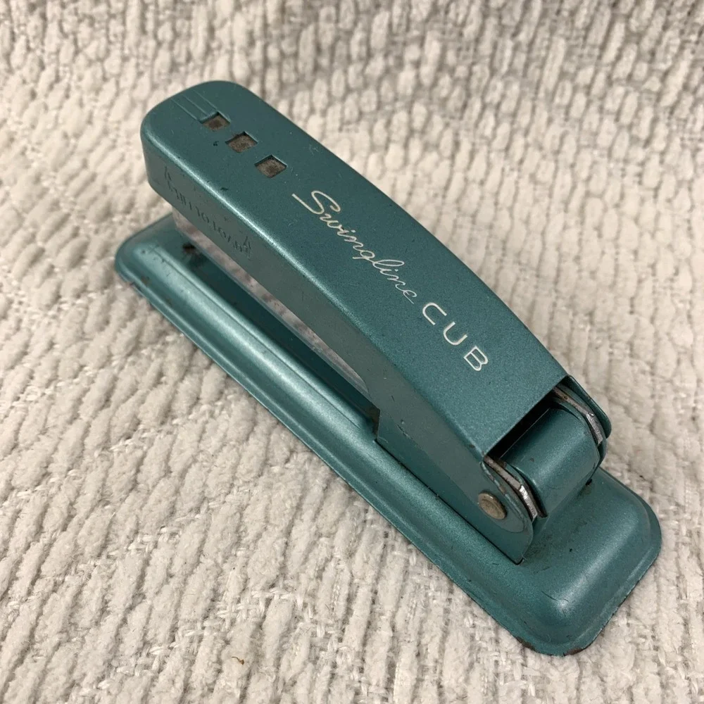 Vintage Swingline CUB Stapler Teal Made in USA‎ Teal Green 5.25